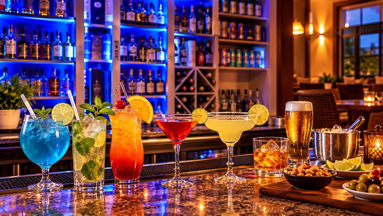 Rustic lounge bar at Peak Meadows Hotel Nyeri